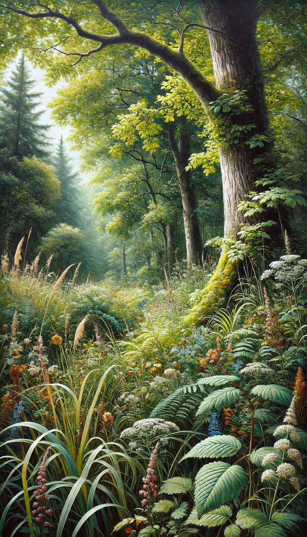 Bujna zieleń – Pejzaż natury w detalach