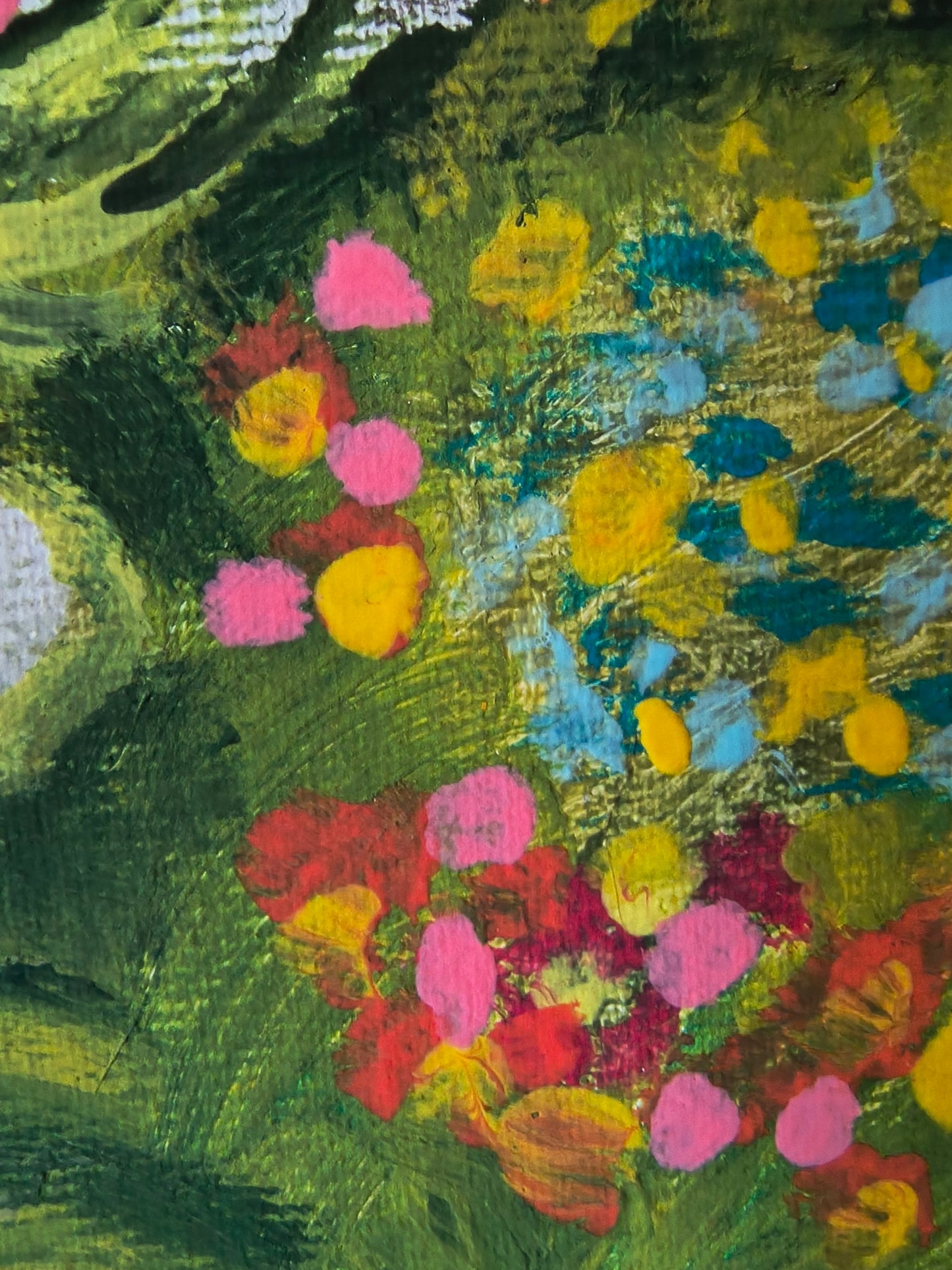 Dom w Ogrodzie – Ręcznie Malowany Pejzaż Akrylowy