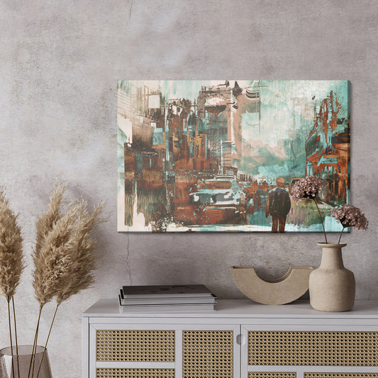 Obraz Na Płótnie Kolorowe Abstrakcyjne Miasto