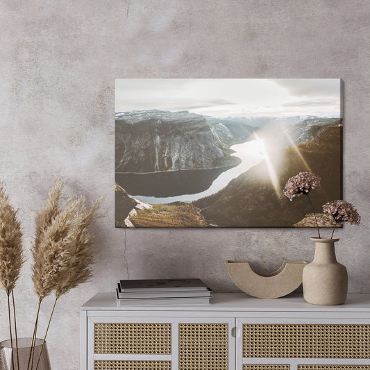 Obraz Na Płótnie Zachód Słońca W Górach