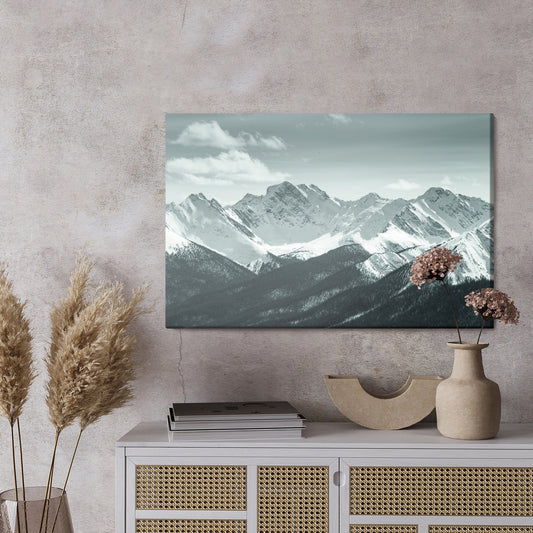 Obraz Na Płótnie Czarno-Biały Górski Krajobraz