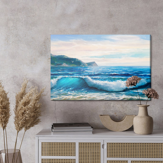 Obraz Na Płótnie Morze Góry I Niebo