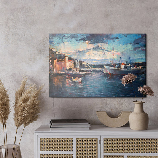 Obraz Na Płótnie Miasto Morze I Port