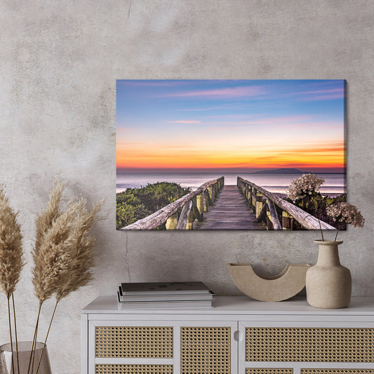 Obraz Na Płótnie Drewniany Pomost I Morze