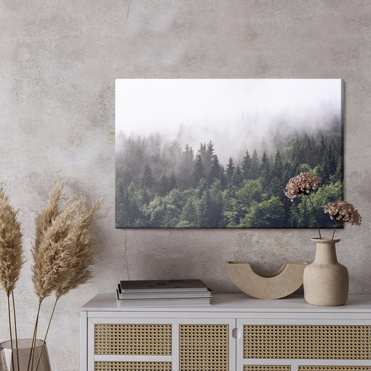 Obraz Na Płótnie Las Owiany Mgłą