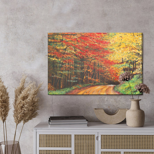 Obraz Na Płótnie Ścieżka W Jesiennym Lesie