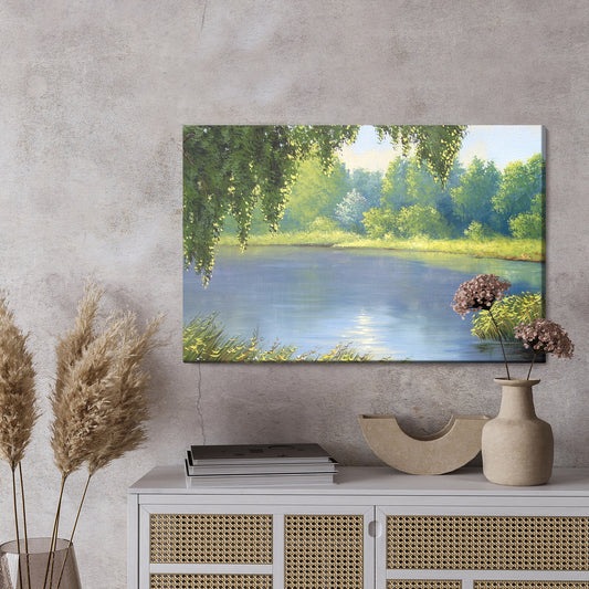 Obraz Na Płótnie Las Z Widokiem Na Rzekę