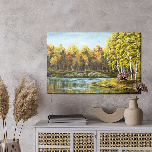 Obraz Na Płótnie Pejzaż Z Jeziorem