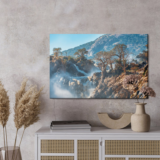 Obraz Na Płótnie Drzewa Przy Wodospadzie