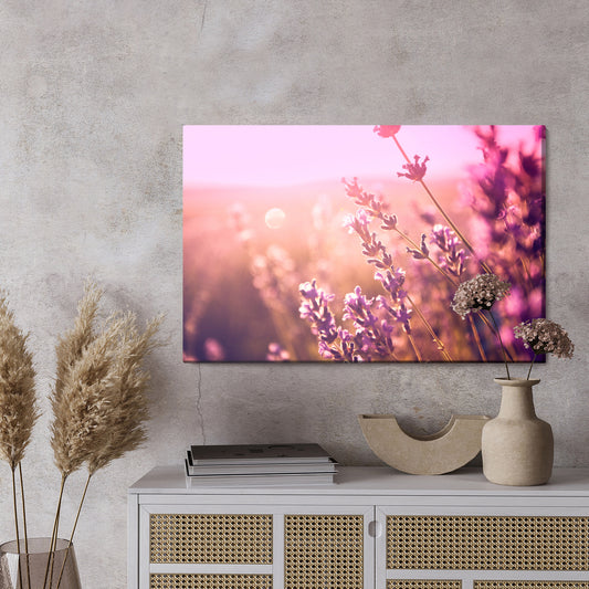 Obraz Na Płótnie Kwiaty Lawendy W Słońcu 3D