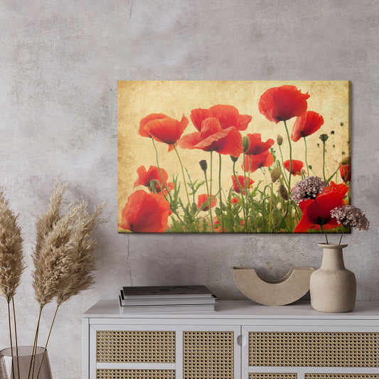 Obraz Na Płótnie Dzikie Maki W Stylu Vintage