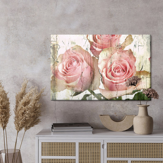 Obraz Na Płótnie Róże 3D W Stylu Vintage