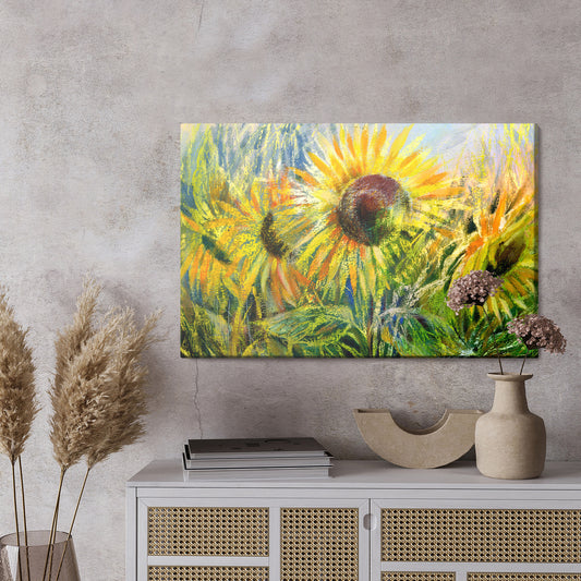 Obraz Na Płótnie Słoneczniki Jak Narysowane