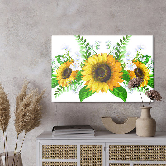 Obraz Na Płótnie Ozdobne Słoneczniki