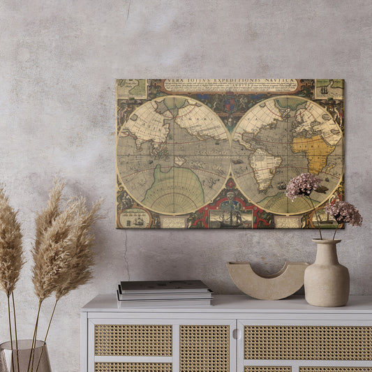 Obraz Na Płótnie Starożytna Mapa Świata