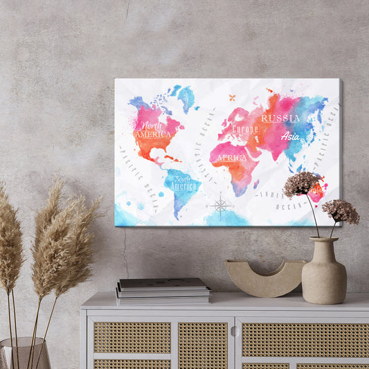 Obraz Na Płótnie Mapa Świata
