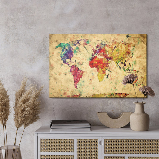 Obraz Na Płótnie Mapa Świata Vintage