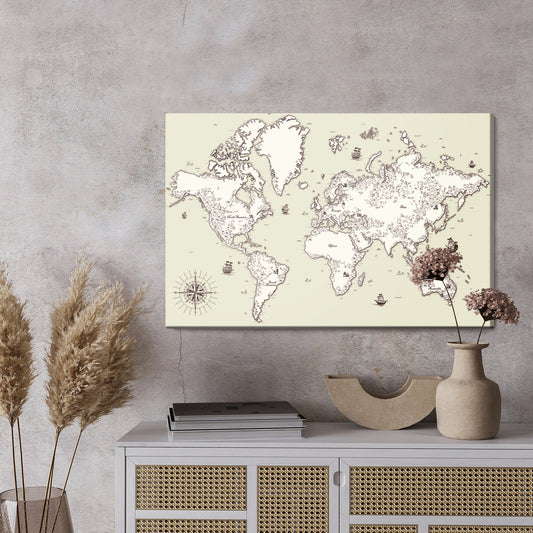 Obraz Na Płótnie Mapa Starego Świata