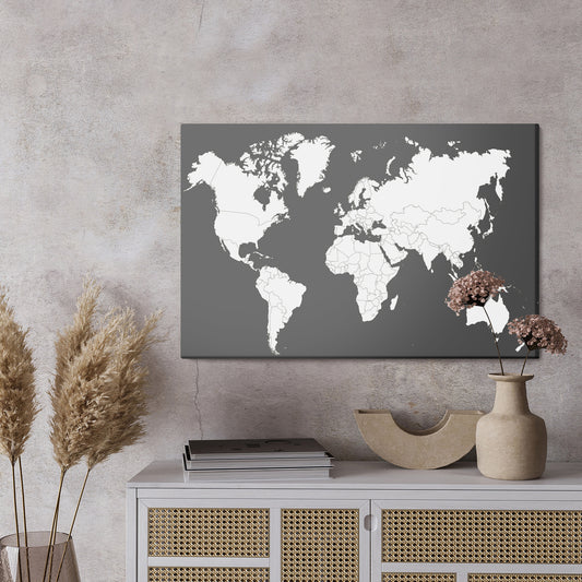 Obraz Na Płótnie Klasyczna Mapa Świata