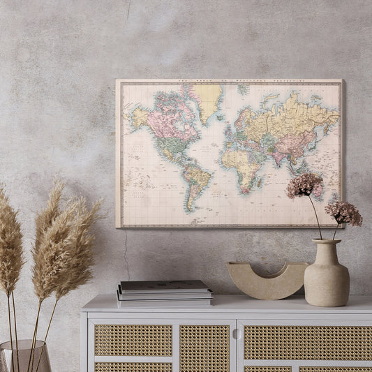 Obraz Na Płótnie Stara Mapa Świata