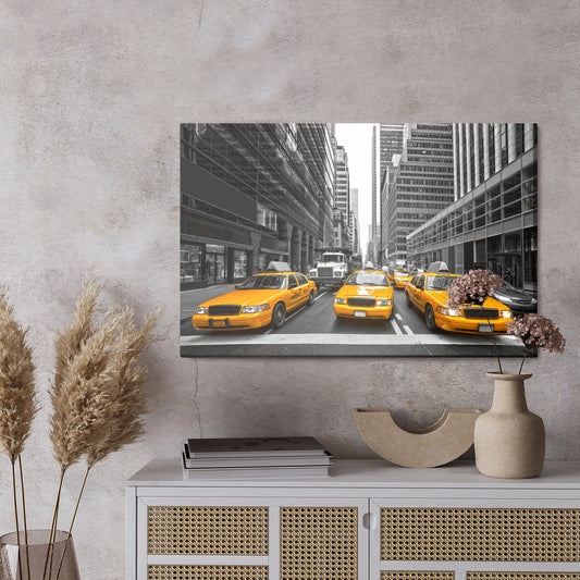 Obraz Na Płótnie Żółte Taksówki W Centrum Nowego Jorku