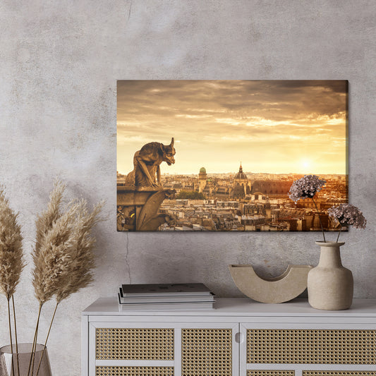 Obraz Na Płótnie Zachód Słońca W Paryżu