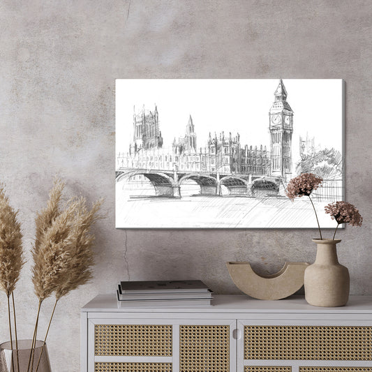 Obraz Na Płótnie Szkic Londyńskiej Panoramy