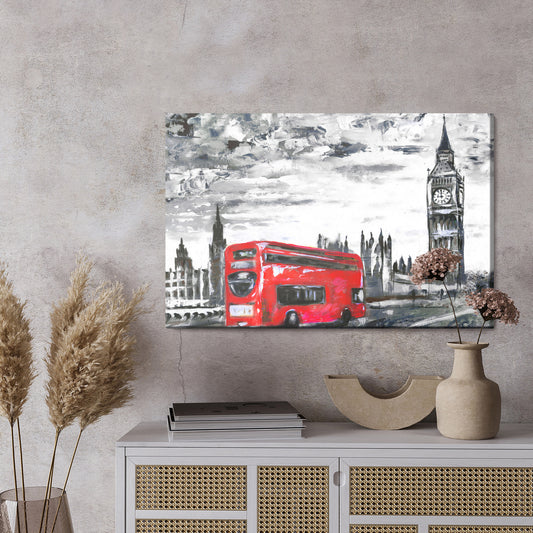Obraz Na Płótnie Londyński Autobus W