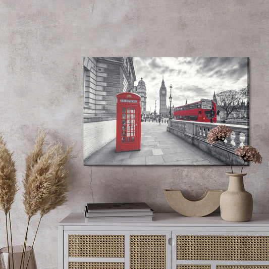 Obraz Na Płótnie Czerwona Budka Telefoniczna W Londynie