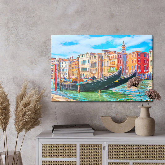 Obraz Na Płótnie Kolorowe Budynki W Wenecji
