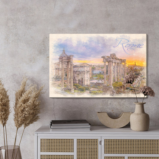 Obraz Na Płótnie Namalowany Rzym