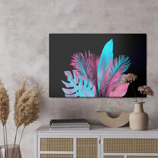 Obraz Na Płótnie Neonowe Liście