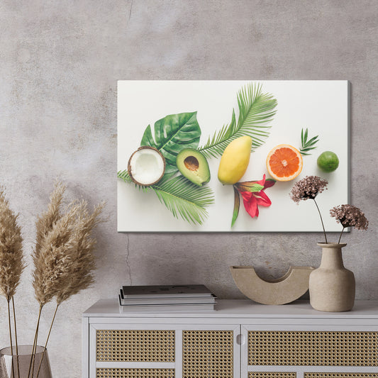 Obraz Na Płótnie Kolorowe Owoce I Liście