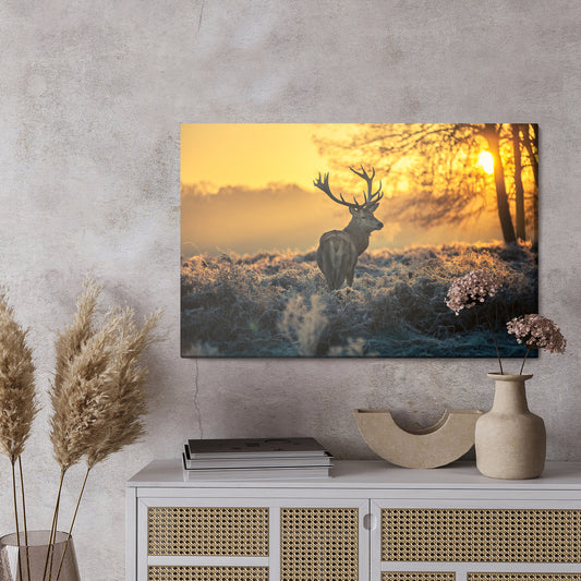 Obraz Na Płótnie Jeleń O Poranku