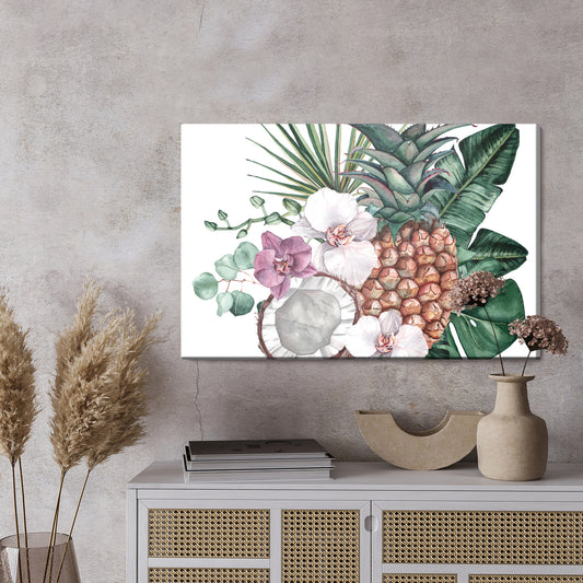 Obraz Na Płótnie Tropikalne Owoce I Orchidee