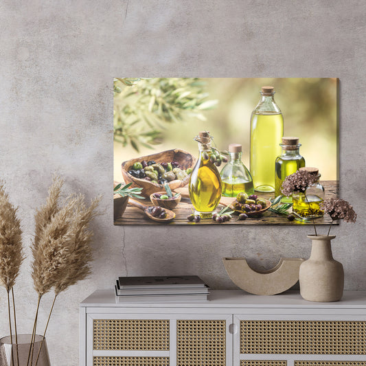Obraz Na Płótnie Oliwa Z Oliwek Z Przyprawami