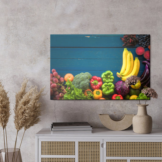 Obraz Na Płótnie Warzywa I Owoce Na Stole
