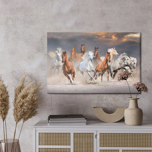 Obraz Na Płótnie Konie Na Pustyni