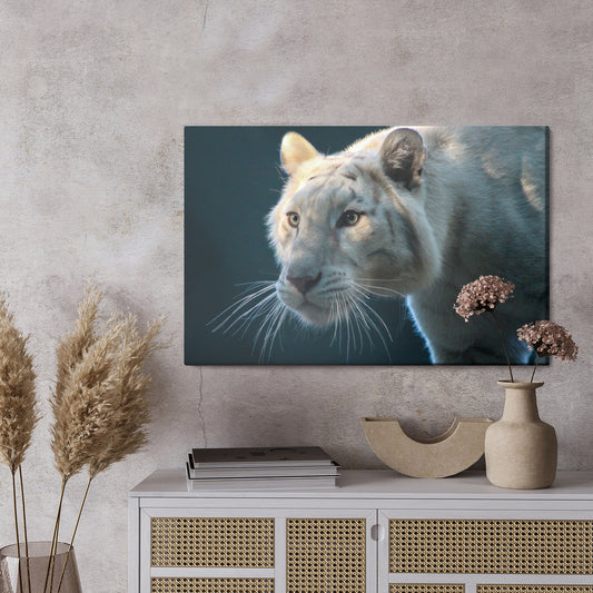 Obraz Na Płótnie Piękny Biały Tygrys