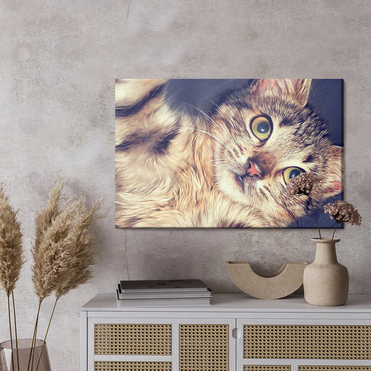 Obraz Na Płótnie Piękny Koci Portret Jak Malowany