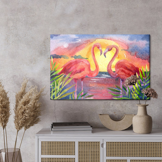 Obraz Na Płótnie Różowe Ptaki