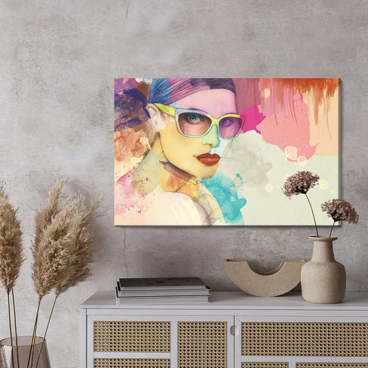 Obraz Na Płótnie Kolorowy Portret Kobiety