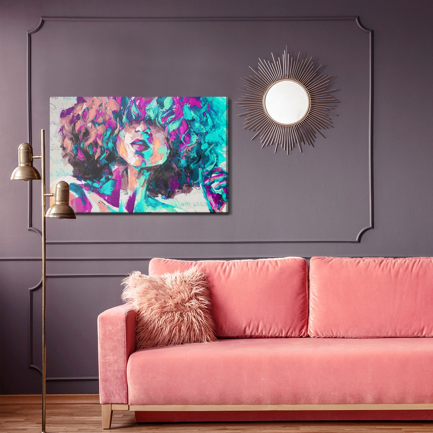 Obraz Na Płótnie Louise - Oil Painting. Conceptual Abstract Picture Of A Beautiful Girl. Oil Painting And Palette Knife On Canvas.