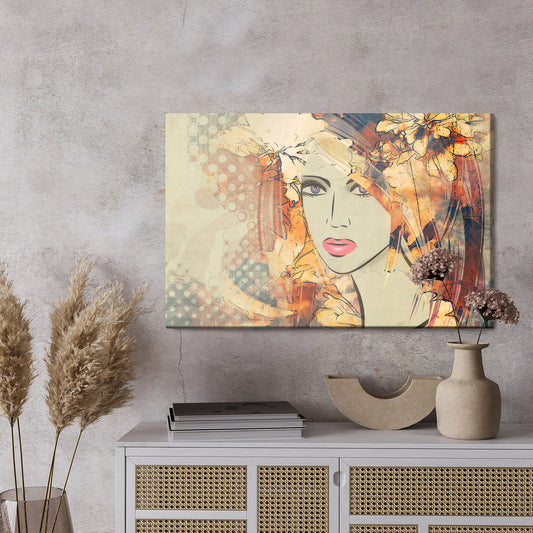 Obraz Na Płótnie Art Sketching Beautiful Girl Face