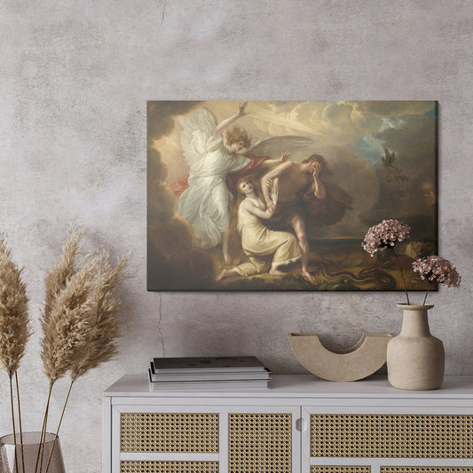 Obraz Na Płótnie Benjamin West "Wygnanie Adama I Ewy Z Raju" Reprodukcja