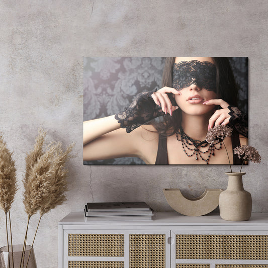 Obraz Na Płótnie Kobieta W Opasce Na Oczach