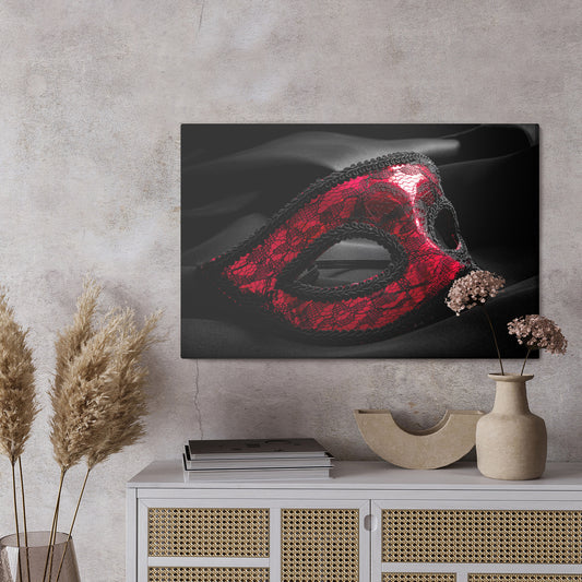 Obraz Na Płótnie Czerwona Maska Karnawałowa