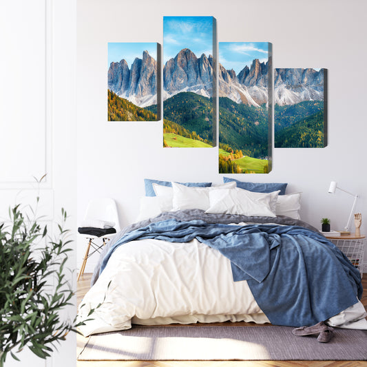 Obraz Wieloczęściowy Pasmo Górskie Dolomity We Włoszech