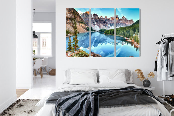 Obraz Wieloczęściowy Jezioro Moraine W Parku Narodowym Banff, Kanada