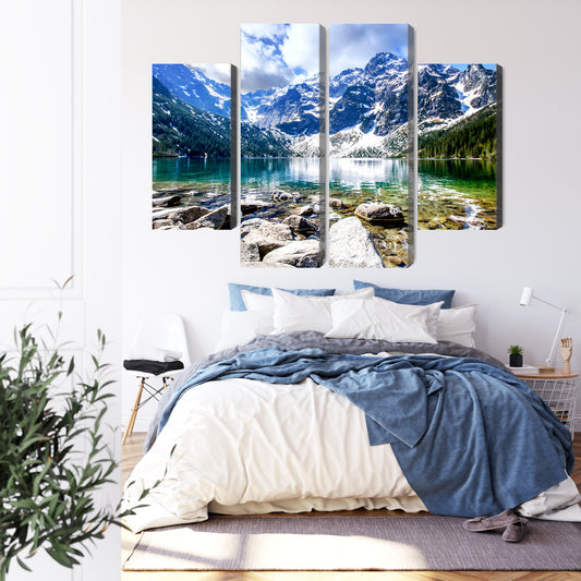 Obraz Wieloczęściowy Jezioro Morskie Oko 3D